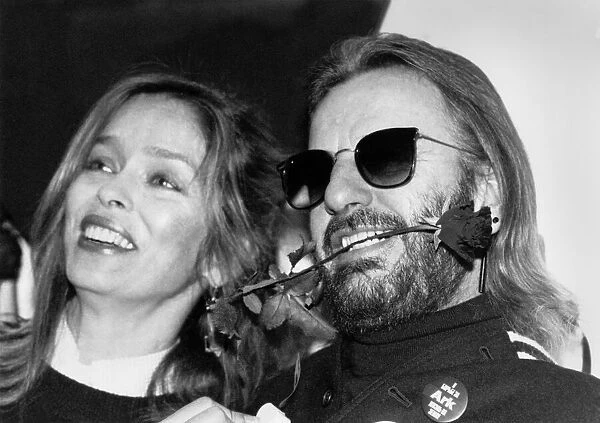 Pop idol Ringo Starr and wife Barbara Bach. February 1989 P017088