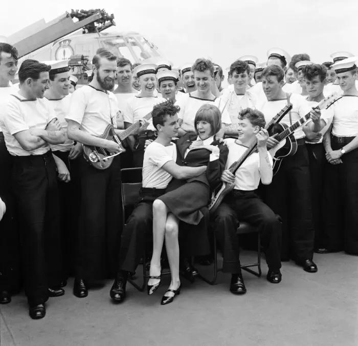Framed Print : Pop singer Cilla Black visits the missile destroyer HMS London to open the closed circuit Framed Print : Pop singer Cilla Black visits the missile destroyer HMS London to open the closed circuit