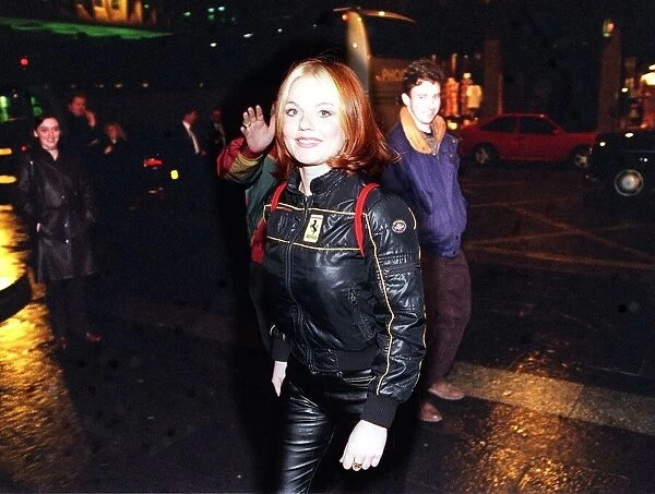 Pop singer Geri Halliwell of The Spice Girls going to the Apartment nightclub in Glasgow