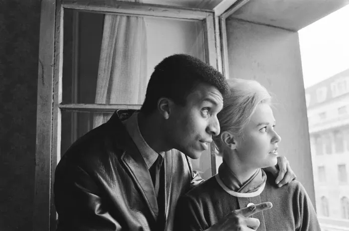 Framed Print : Pop singer Kenny Lynch with Elaine Miscall, New Zealand Framed Print : Pop singer Kenny Lynch with Elaine Miscall, New Zealand