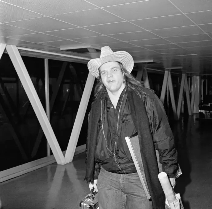 Framed Print : Pop singer Meat Loaf leaving Heathrow Airport for New York Framed Print : Pop singer Meat Loaf leaving Heathrow Airport for New York