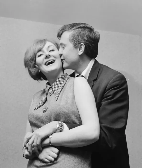 Framed Print : Pop singer Polly Perkins with her boyfriend Terry Dene 2nd November 1963