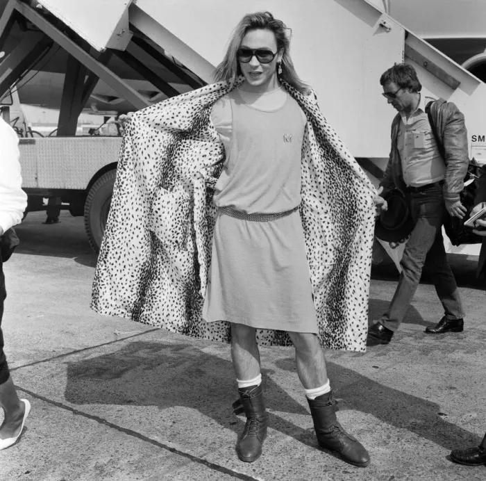 Framed Print : Pop star Marilyn at Heathrow Airport. 14th april 1984 Framed Print : Pop star Marilyn at Heathrow Airport. 14th april 1984