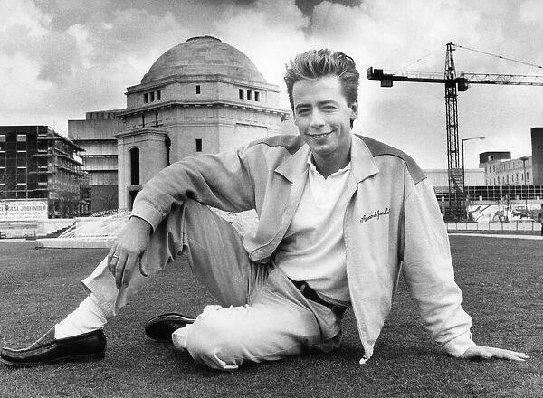 Pop Star Nick Heyward relaxes in the gardens of the Hall of Memory, in Birmingham