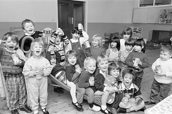 POP stars... Youngsters at the new Gledholt Methodist playgroup are seen with the soft