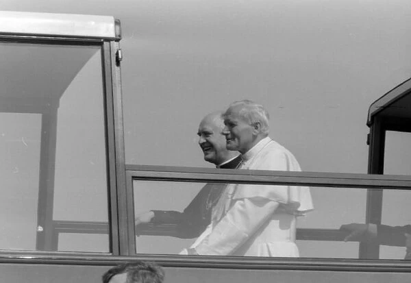 Pope John Paul IIs visit to Coventry Airport for a mid-morning mass. 30th May 1982