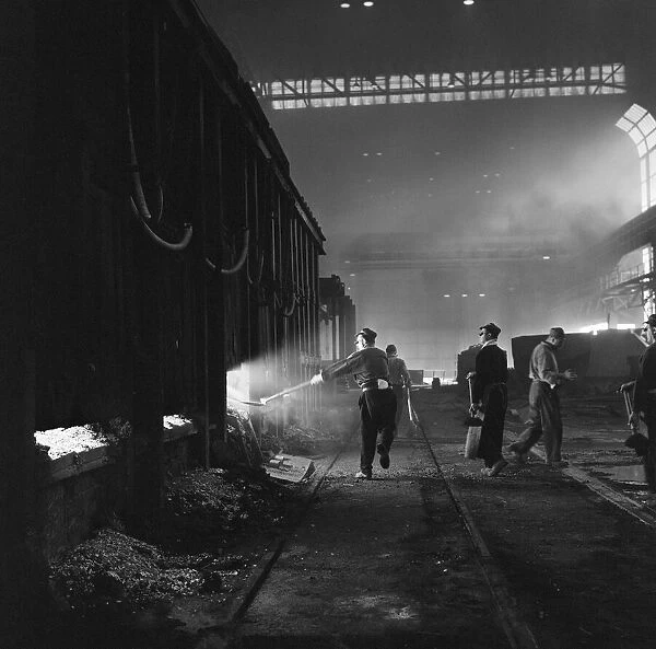 Port Talbot steel works. West Glamorgan, Wales. 30th April 1965