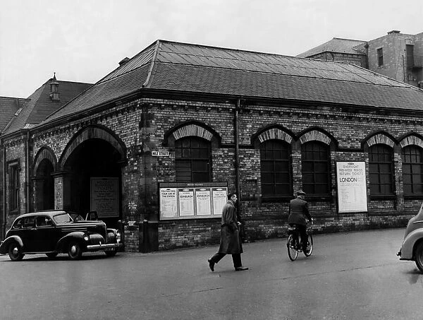 The portico of North Shields Railway Station on 22nd December 1956
