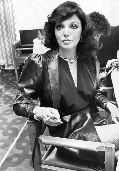 A portrait of the actrress Joan Collins
