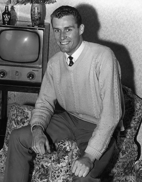 Portrait of Burnley reserve goalkeeper Jim Furnell at his home before starting in