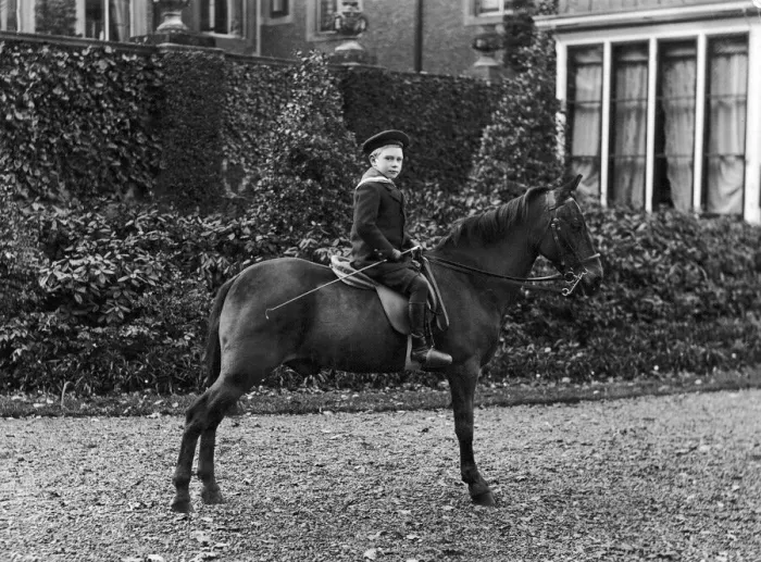 Framed Print : Portrait of the then Duke of York, later to be King George VI on horseback. 1902