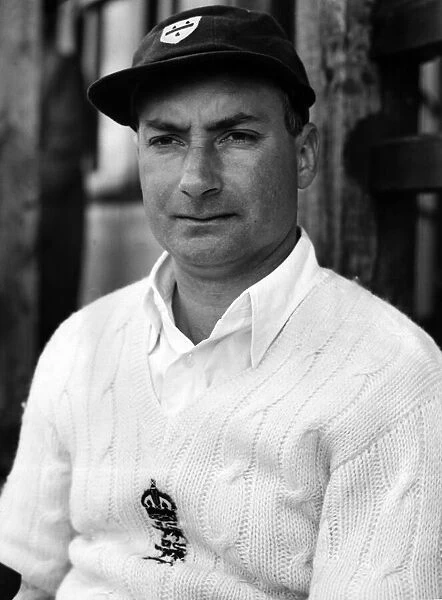 A portrait of English cricketer Don Kenyon. 27th April 1958