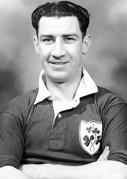 Portrait of footballer Sean Fallon- played for Celtic F. C. and Ireland. 10th April 1953