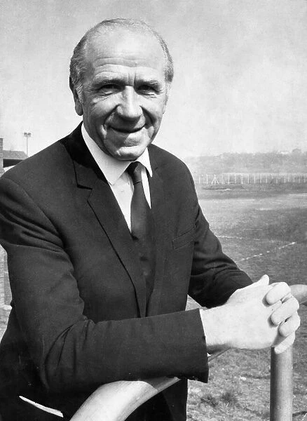 Portrait of Manchester United manager Matt Busby. May 1971