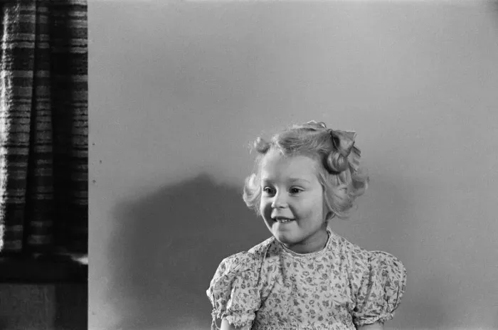 Framed Print : A portrait of a young girl, Ella Edwards. 1940 Framed Print : A portrait of a young girl, Ella Edwards. 1940