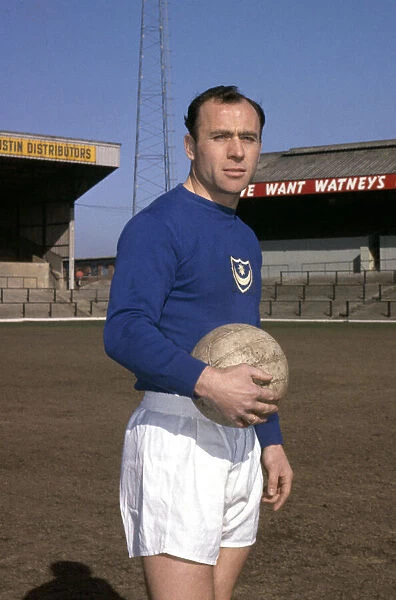 Portsmouth footballer Ron Saunders at Fratton Park March 1964