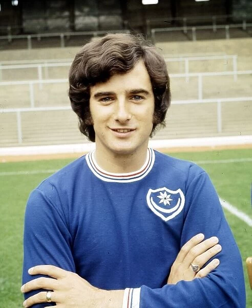 Portsmouth player Norman Piper poses on the pitch at Fratton Park. August 1970