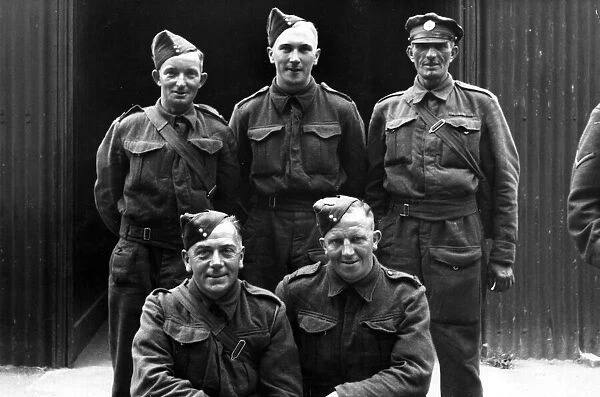 Posted as missing, five sappers of a railway construction company of the Royal Engineers