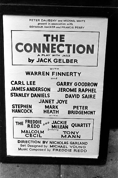 Poster for the play The Connection, by Jack Gelber