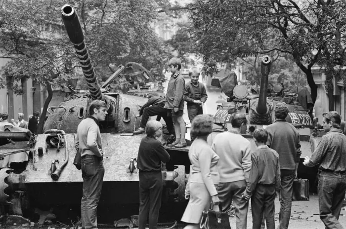 Framed Print : Prague, Czechoslovakia. End of the Prague Spring, a period of political liberalization in