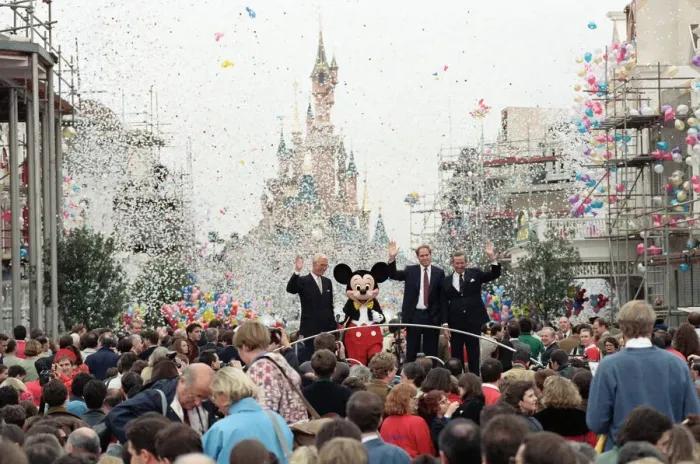Framed Print : Pre-Opening Of Eurodisney in France, which is still under construction Framed Print : Pre-Opening Of Eurodisney in France, which is still under construction