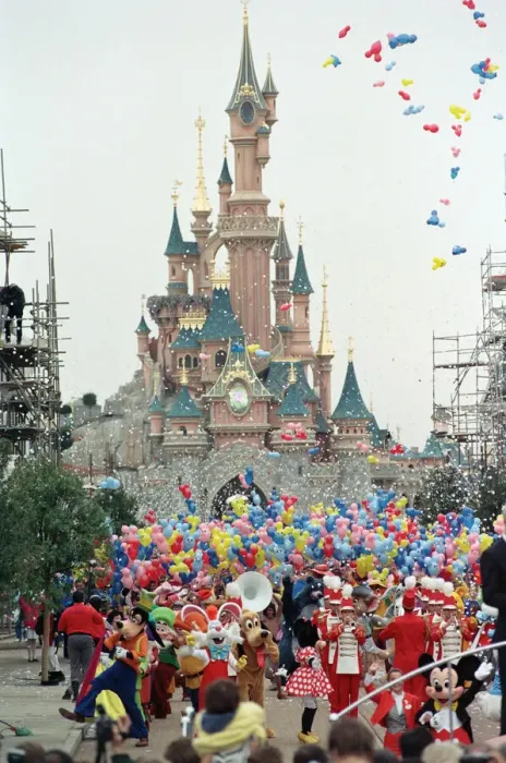 Framed Print : Pre-Opening Of Eurodisney in France, which is still under construction Framed Print : Pre-Opening Of Eurodisney in France, which is still under construction