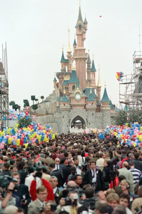 Framed Print : Pre-Opening Of Eurodisney in France, which is still under construction Framed Print : Pre-Opening Of Eurodisney in France, which is still under construction