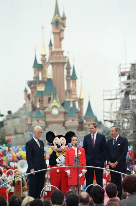Framed Print : Pre-Opening Of Eurodisney in France, which is still under construction