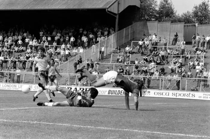 Framed Print : Pre-season friendly-Millwall v. Chelsea. August 1980 LF04-01-020