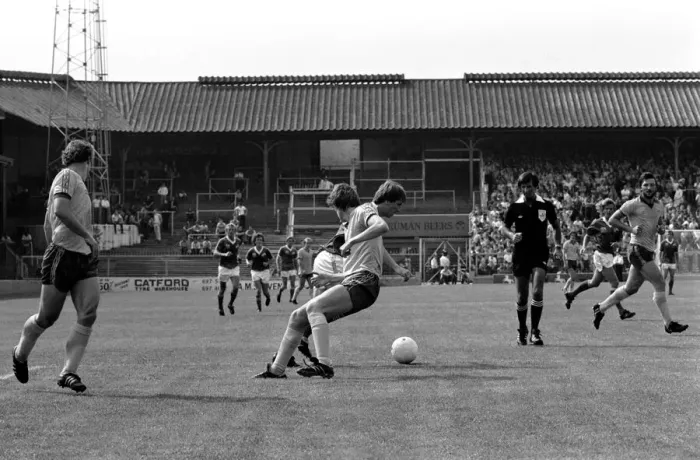 Framed Print : Pre-season friendly-Millwall v. Chelsea. August 1980 LF04-01-052