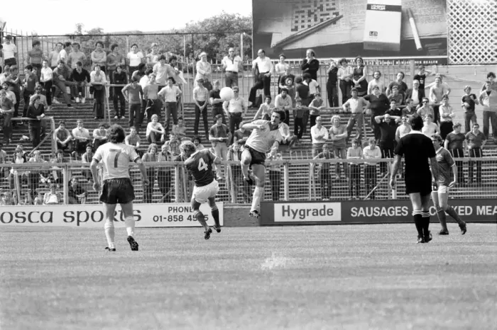 Framed Print : Pre-season friendly-Millwall v. Chelsea. August 1980 LF04-01-044