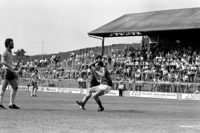 Framed Print : Pre-season friendly-Millwall v. Chelsea. August 1980 LF04-01-015