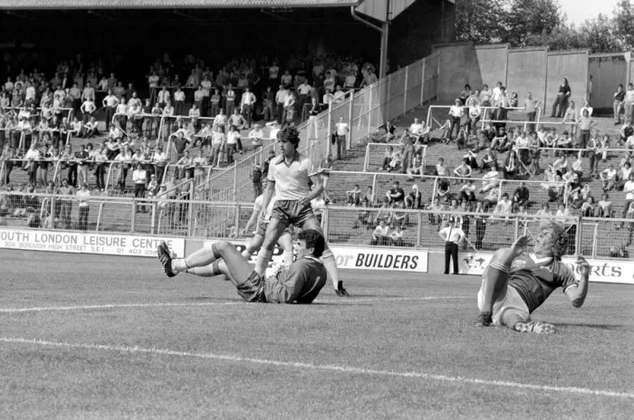 Framed Print : Pre-season friendly-Millwall v. Chelsea. August 1980 LF04-01-021