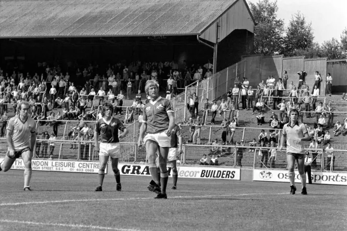 Framed Print : Pre-season friendly-Millwall v. Chelsea. August 1980 LF04-01-034