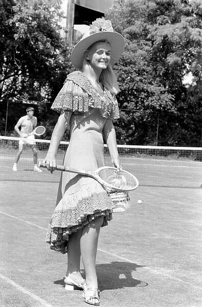 Pre - Wimbledon fashion show at the Hurlingham Club. 25 year old Sally Holdsworth of
