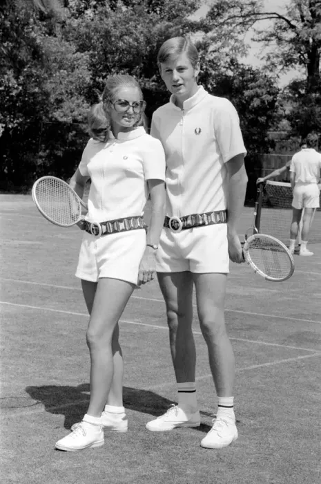 Framed Print : Pre - Wimbledon fashion show at the Hurlingham Club Unisex Fashions by Fred Perry