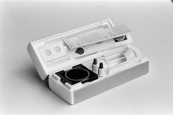 A do it yourself pregnancy test kit, made in Sweden. July 1968