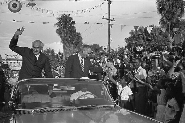 Premier Alexander Bustamante (left) with Vice President Lyndon B