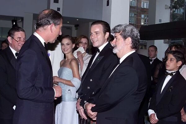 Premier Of Star Wars Film The Phantom Menace July 1999 Prince Charles meets some of