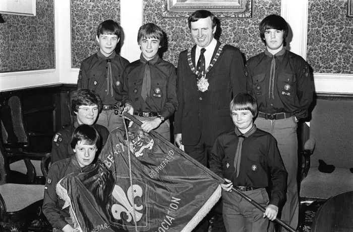 Framed Print : Presentation Of The County Scout Flag October 1980 The Lord Mayor Framed Print : Presentation Of The County Scout Flag October 1980 The Lord Mayor