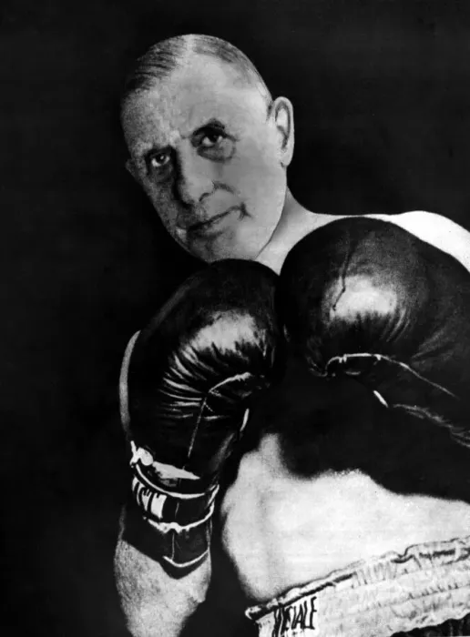 Framed Print : President Charles De Gaulle - December 1965 Seen here as a boxer - the picture was Framed Print : President Charles De Gaulle - December 1965 Seen here as a boxer - the picture was