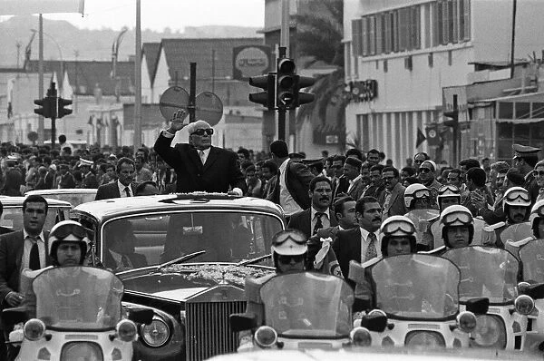 President Habib Bourguiba during the Royal state visit to Tunis, Tunisia