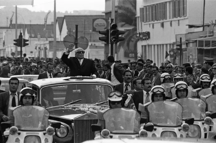 Framed Print : President Habib Bourguiba during the Royal state visit to Tunis, Tunisia Framed Print : President Habib Bourguiba during the Royal state visit to Tunis, Tunisia