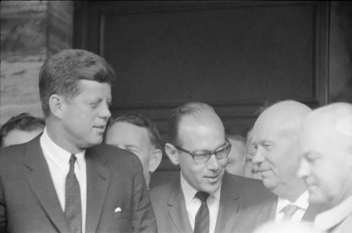 Framed Print : President Kennedy seen here with the Secretary of the Soviet Communist Party Nikita Framed Print : President Kennedy seen here with the Secretary of the Soviet Communist Party Nikita