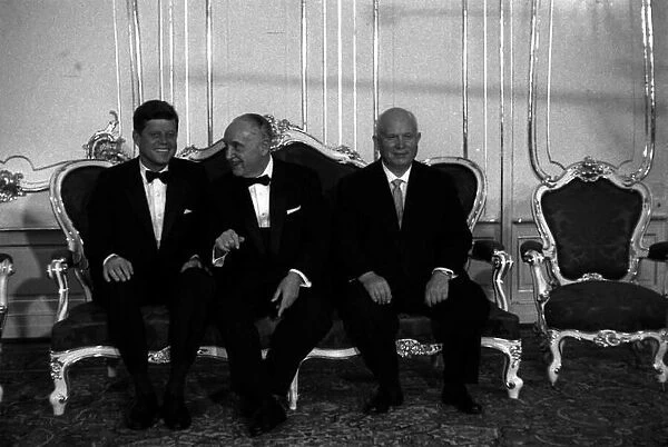 President Kennedy & Soviet Premier Khrushchev Summit meeting in Vienna Austria June 1961