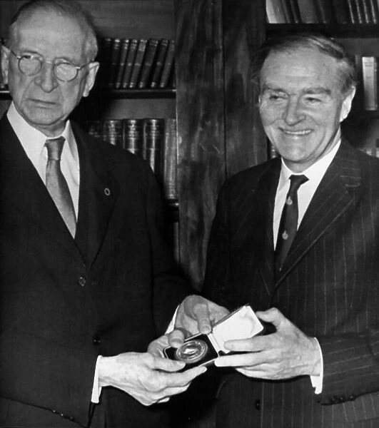 President of the Republic of Ireland Eamon De Valera handing over the seal of