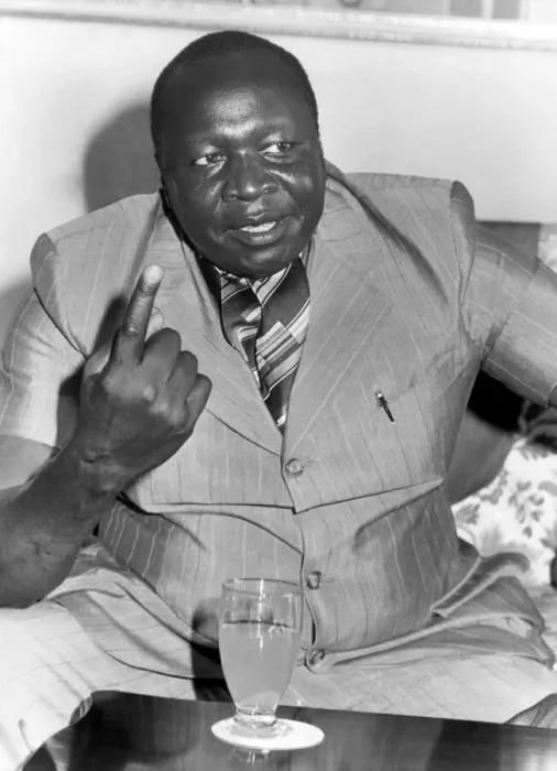 Framed Print : President of Uganda, General Idi Amin, speaking at a conference. Circa July 1975 Framed Print : President of Uganda, General Idi Amin, speaking at a conference. Circa July 1975