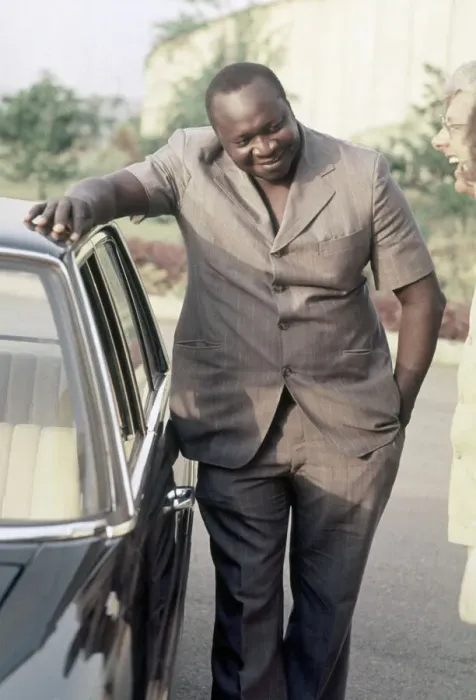 Framed Print : President of Uganda, General Idi Amin, pictured in Kampala for a press conference