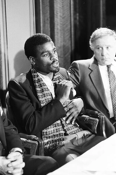 Press conference, Errol Christie against Mark Kaylor 18th October 1985