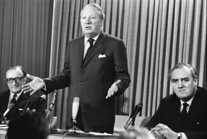 Framed Print : Press Conference held by Prime Minister Edward Heath at the Conservative Party Head Framed Print : Press Conference held by Prime Minister Edward Heath at the Conservative Party Head
